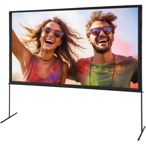 Projector Screen with Stand 120 inch 169 4K 1080 HD Outdoor Movie Screen