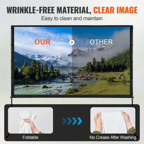 Projector Screen with Stand 100 inch 169 4K 1080 HD Outdoor Movie Screen