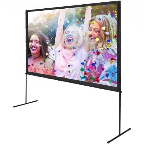 Projector Screen with Stand 100 inch 169 4K 1080 HD Outdoor Movie Screen