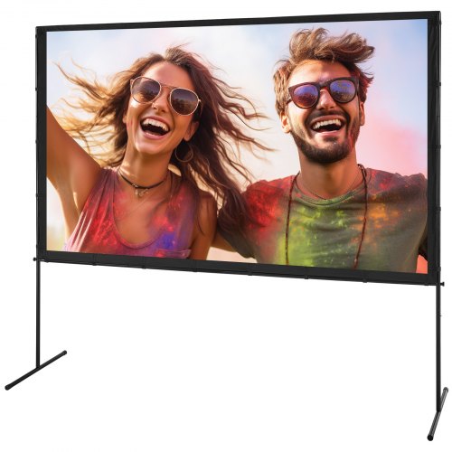 Projector Screen with Stand 100 inch 169 4K 1080 HD Outdoor Movie Screen