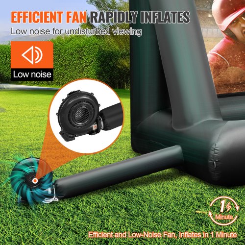 Inflatable Movie Screen 24FT Inflatable Projector Screen for outside with 360W