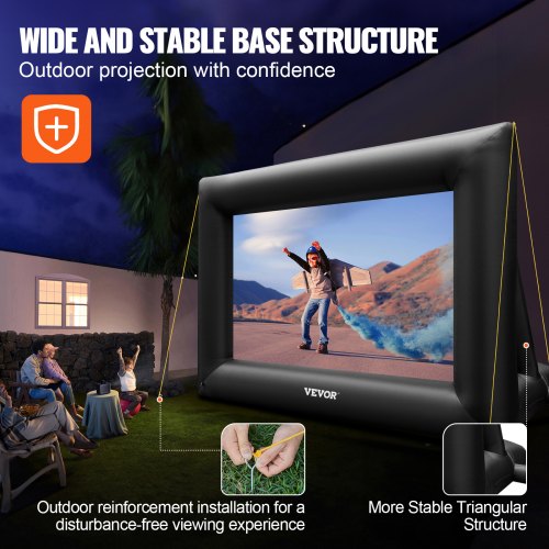 Inflatable Movie Screen 24FT Inflatable Projector Screen for outside with 360W