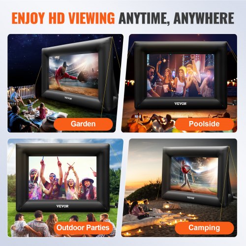 Inflatable Movie Screen 24FT Inflatable Projector Screen for outside with 360W