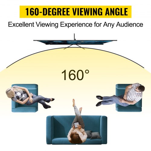 Tripod Projector Screen with Stand 100inch 169 4K HD Projection Screen