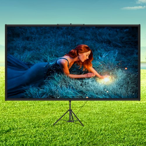 Tripod Projector Screen with Stand 60 inch 169 4K HD Projection Screen