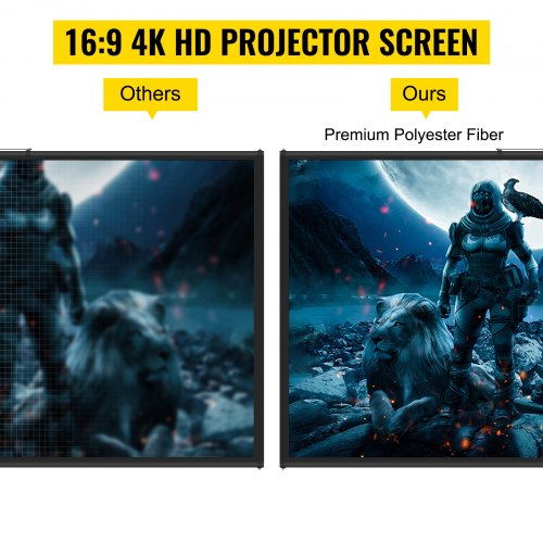 Tripod Projector Screen with Stand 90 inch 169 4K HD Projection Screen
