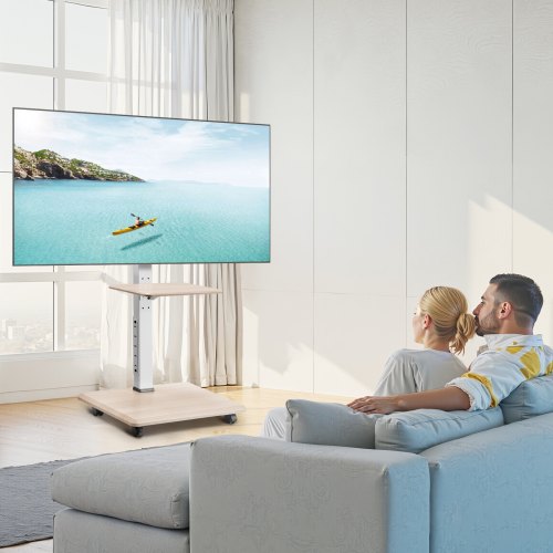 Rolling TV Stand Mobile TV Cart for 3270 Inch Screens 25° LeftRight