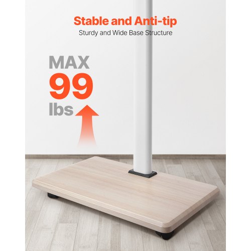 Rolling TV Stand Mobile TV Cart for 3270 Inch Screens 25° LeftRight