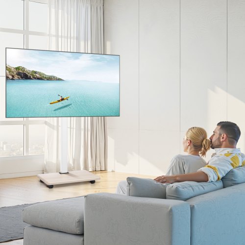 Rolling TV Stand Mobile TV Cart for 3270 Inch Screens 25° LeftRight