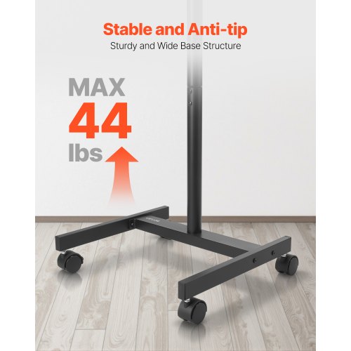 Rolling TV Stand Mobile TV Cart for 1755 Inch Screens Portrait to Landscape