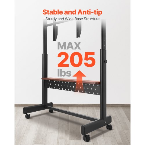 Rolling TV Stand Mobile TV Cart for 55100 Inch Screens Height Adjustable