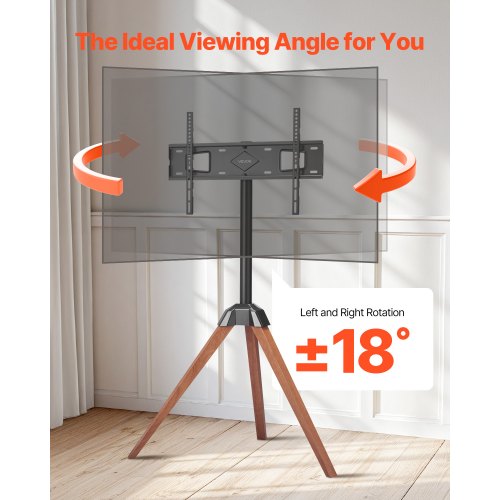 Tripod Easel TV Stand for 40-65 inch Flat Screen Curved TVs Up to 99 lbs