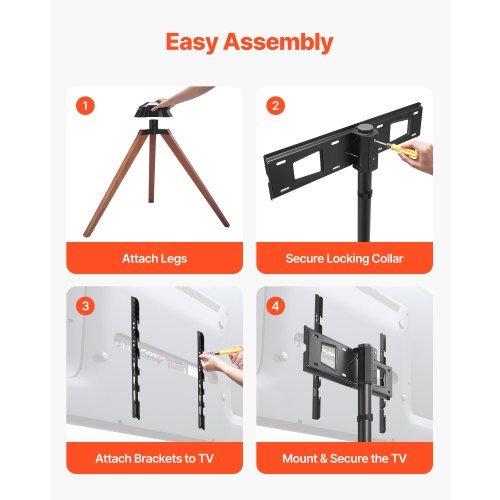 Tripod Easel TV Stand for 40-65 inch Flat Screen Curved TVs Up to 99 lbs