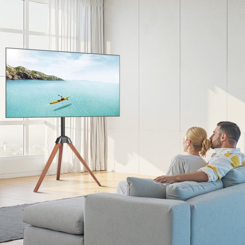 Tripod Easel TV Stand for 40-65 inch Flat Screen Curved TVs Up to 99 lbs