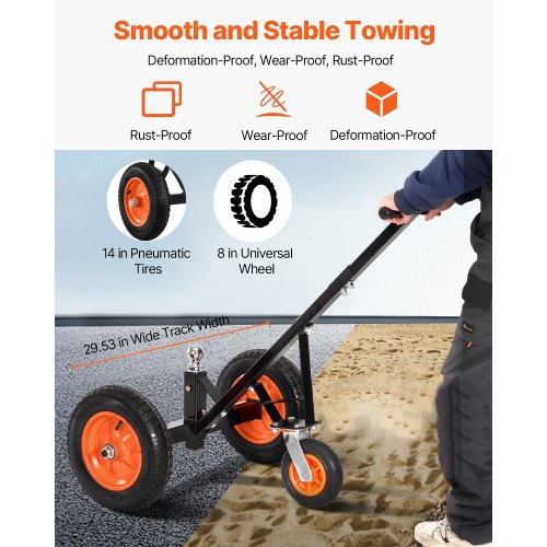HeavyDuty Trailer Dolly 1000lbs Tongue Weight Capacity Carbon Steel