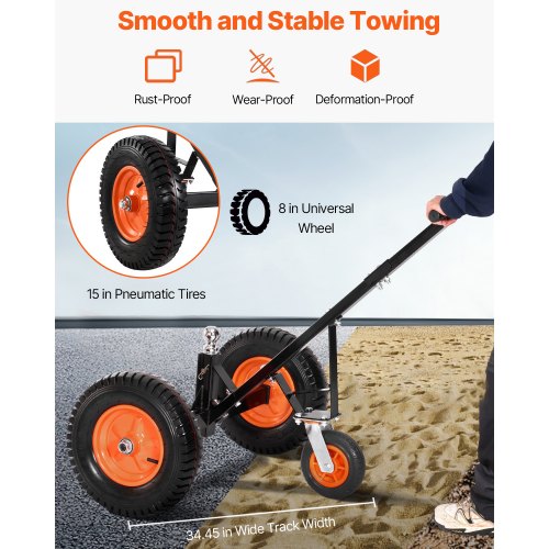 HeavyDuty Trailer Dolly 1200lbs Tongue Weight Capacity Carbon Steel