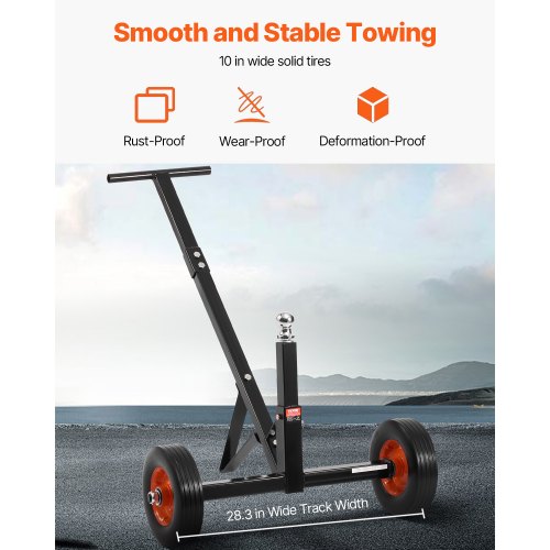 HeavyDuty Trailer Dolly 600lbs Tongue Weight Capacity Carbon Steel