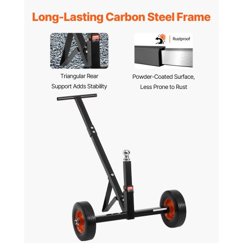 HeavyDuty Trailer Dolly 600lbs Tongue Weight Capacity Carbon Steel