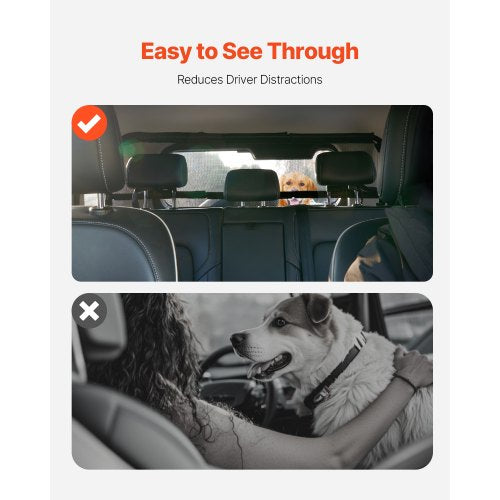 Dog Car Barrier 46 Wide Car Divider for Cargo Area Vehicle Pet Barrier
