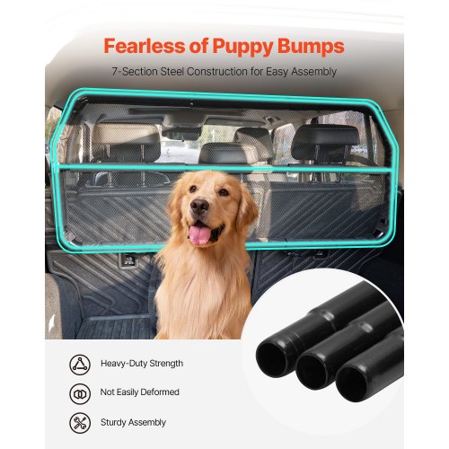 Dog Car Barrier 46 Wide Car Divider for Cargo Area Vehicle Pet Barrier