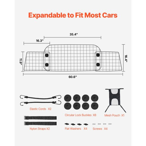 Dog Car Barrier 354606 Adjustable Car Divider for Front Seat