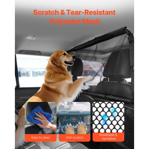 Dog Car Barrier 50 Wide Car Divider for Front Seats Installation Vehicle