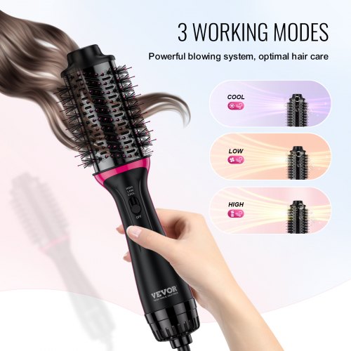 Hair Blow Dryer Brush Dual Voltage Hot Air Styler with 256 Oval Barrel – 65 MM