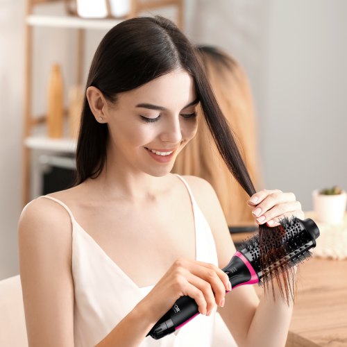 Hair Blow Dryer Brush Dual Voltage Hot Air Styler with 256 Oval Barrel – 65 MM