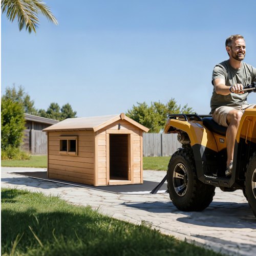 Yard Drag Sled 110 x 40 in 1600lbs Heavy Duty Utility Sled PE Drag Glider