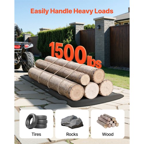 Yard Drag Sled 90 x 46 in 1500lbs Heavy Duty Utility Sled HDPE Drag