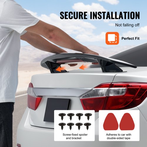 GT Wing Car Spoiler 46.3 inch Universal Spoiler Compatible with most