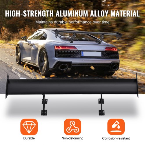 GT Wing Car Spoiler 43.3 inch Universal Spoiler with Single Deck