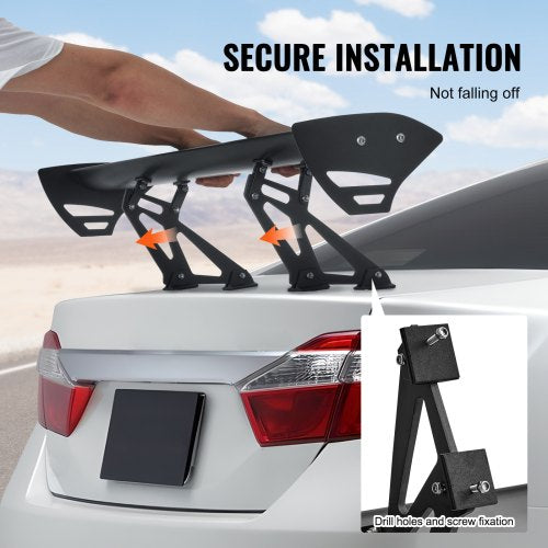 GT Wing Car Spoiler 43.3 inch Universal Spoiler with Single Deck