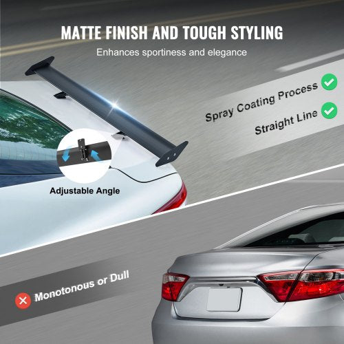 GT Wing Car Spoiler 43.3 inch Universal Spoiler with Single Deck