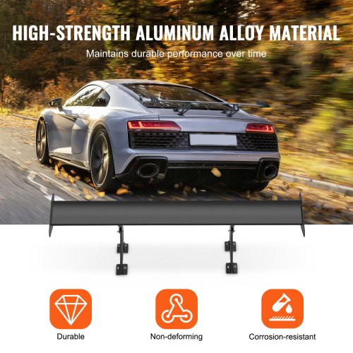 GT Wing Car Spoiler 43.3 inch Universal Spoiler with Single Deck