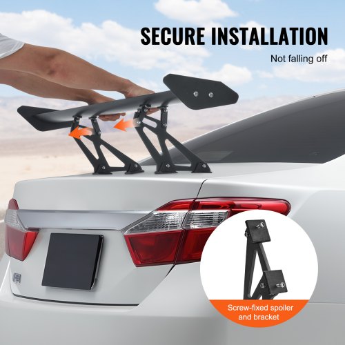 GT Wing Car Spoiler 43.3 inch Universal Spoiler with Single Deck