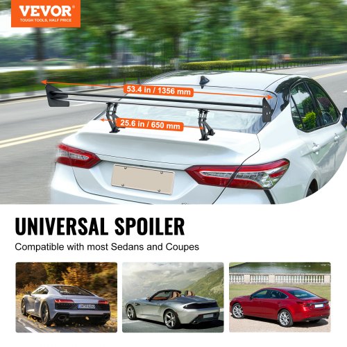 GT Wing Car Spoiler 53.1 inch Universal Spoiler with Double Deck