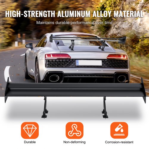 GT Wing Car Spoiler 53.1 inch Universal Spoiler with Double Deck
