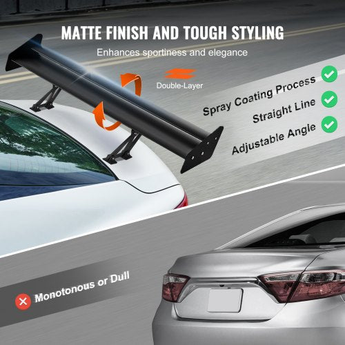 GT Wing Car Spoiler 53.1 inch Universal Spoiler with Double Deck