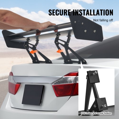 GT Wing Car Spoiler 53.1 inch Universal Spoiler with Double Deck