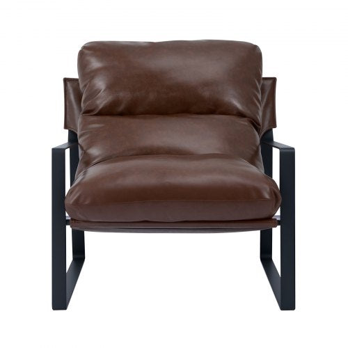 Accent Chair Modern PU Leather Armchair Cozy Upholstered Chair with Soft