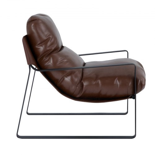 Accent Chair Modern PU Leather Armchair Cozy Upholstered Chair with Soft