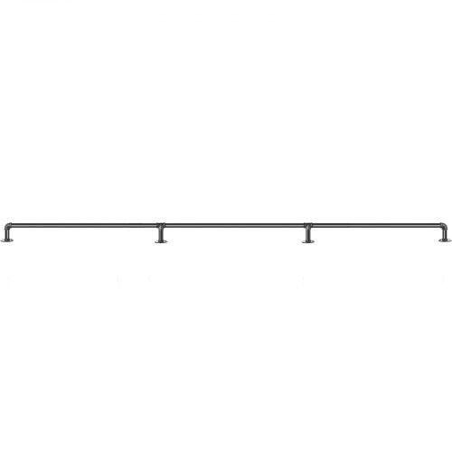 Pipe Stair Handrail 11FT Staircase Handrail 440LBS Load Capacity Carbon