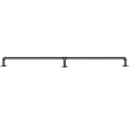 Pipe Stair Handrail 4FT Staircase Handrail 440LBS Load Capacity Carbon