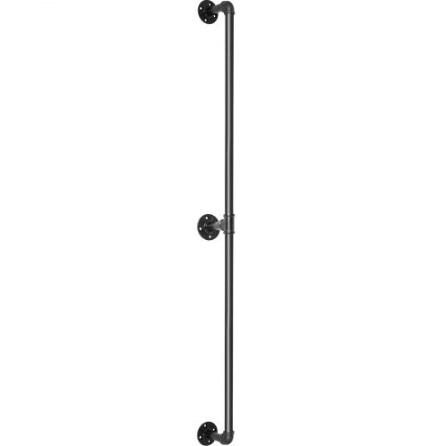 Pipe Stair Handrail 4FT Staircase Handrail 440LBS Load Capacity Carbon