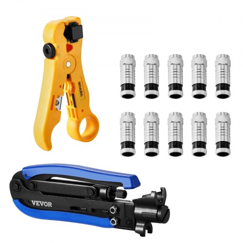 Coax Cable Crimper Kit Coaxial Cable Compression Kit with a Crimping Tool
