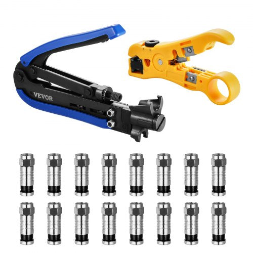 Coax Cable Crimper Kit Coaxial Cable Compression Kit with a Crimping Tool