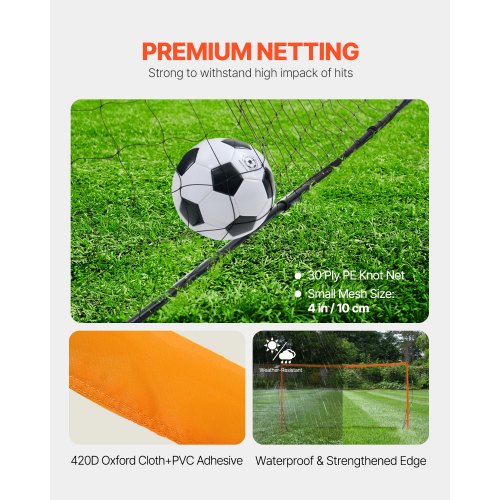 Portable Soccer Goal 12x6 ft Adults Kids Backyard Soccer Net Large