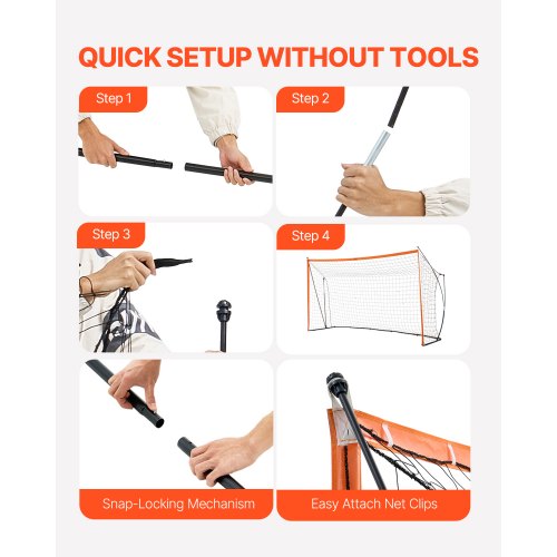 Portable Soccer Goal 12x6 ft Adults Kids Backyard Soccer Net Large