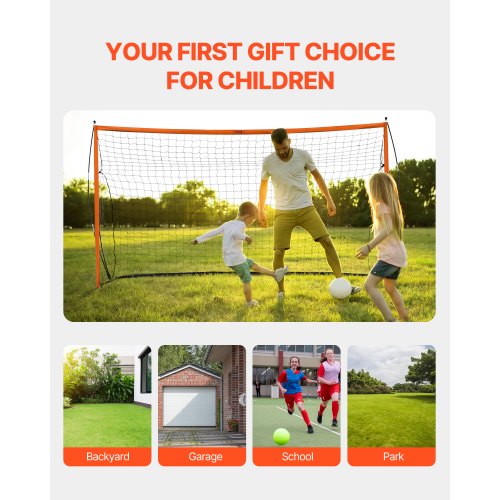 Portable Soccer Goal 12x6 ft Adults Kids Backyard Soccer Net Large